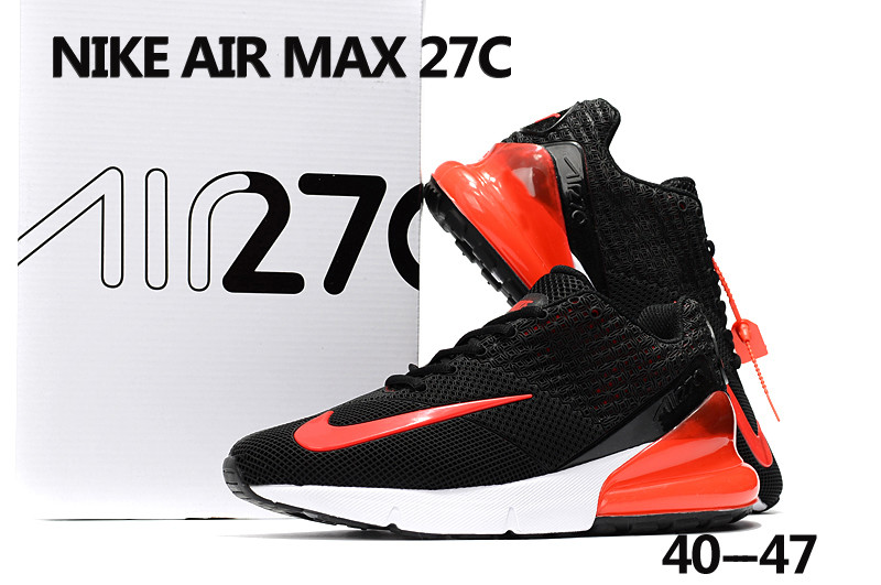 2018 Men Nike Air Max 27C Black Reddish Orange Shoes